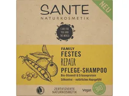 SANTE Family Festes Repair Pflege Shampoo Bio Olivenoel Erbsenprotein