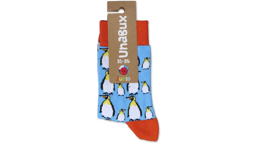 Unabux Kinder Socken Pinguin Blue