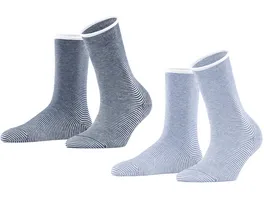 ESPRIT Damen Socken Allover Stripe 2er Pack