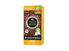 Hochgenuss Bio Kaffeekapseln Crema