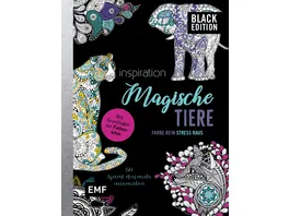 Black Edition Magische Tiere 50 Spirit Animals ausmalen