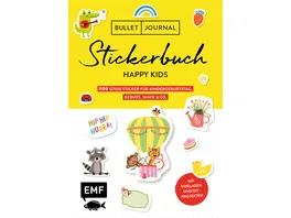 Bullet Journal Stickerbuch Happy Kids 1100 suesse Sticker fuer Kindergeburtstag Geburt Taufe Co