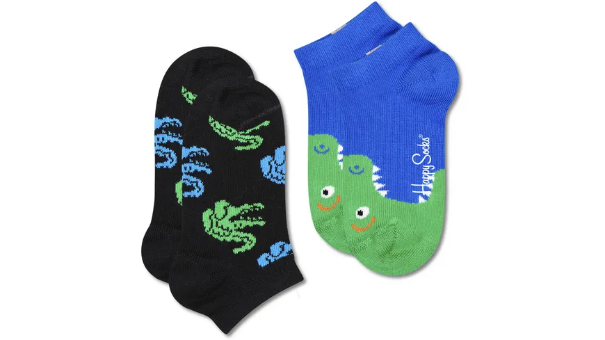 Happy Socks Kinder Sneaker Socken Crocodile 2er Pack