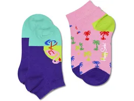 Happy Socks Kinder Sneaker Socken Flamingo 2er Pack