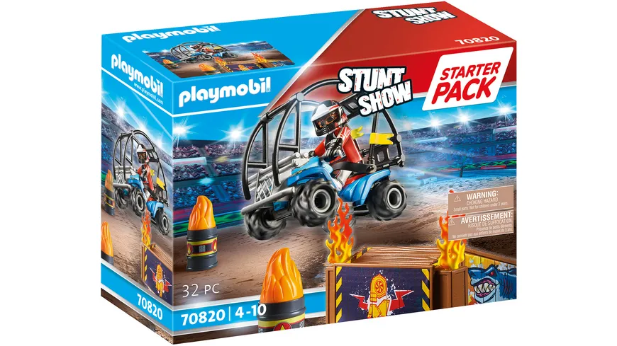 PLAYMOBIL 70820 - Starter Pack Stuntshow Quad mit Feuerrampe