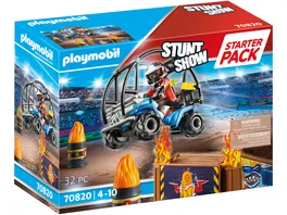 PLAYMOBIL 70820 Starter Pack Stuntshow Quad mit Feuerrampe