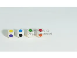 Weible Spiele Farbwuerfel aus Ahornholz weiss mit sechs Farben gepraegt Riesenwuerfel 30 mm einzeln 1 Stueck 05013