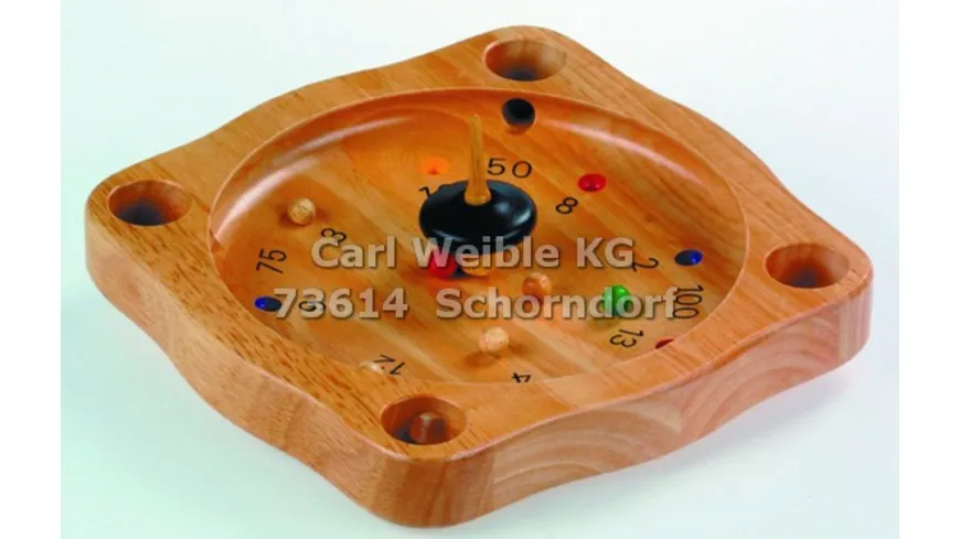 Weible Spiele - Tiroler Roulette, Massivholz 22 cm, Geschenkkarton 320300