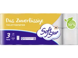 SoftStar Toilettenpapier Das Zuverlaessige 3 Lagen