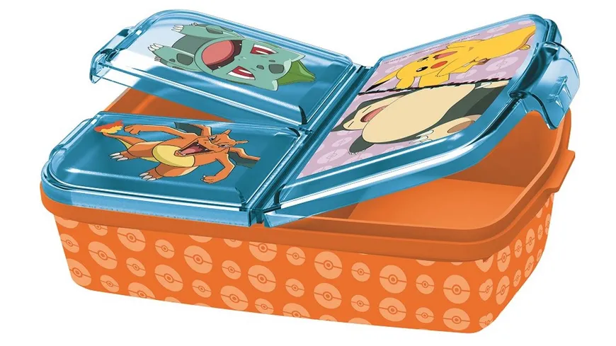 Pokemon - Sandwich-Box, dreigeteilt