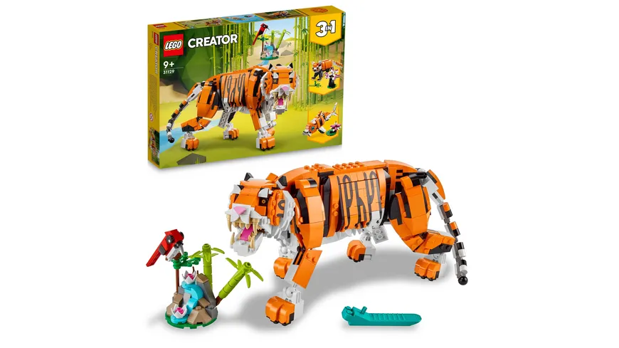 LEGO Creator 3in1 31129 Majestätischer Tiger, Tierfiguren-Set für Kinder