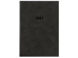 Buchkalender 2023 1 Tag 1 Seite schwarz wattiert 14 5 x 21cm