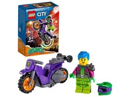 LEGO City Stuntz 60296 Wheelie Stuntbike Motorrad Spielzeug