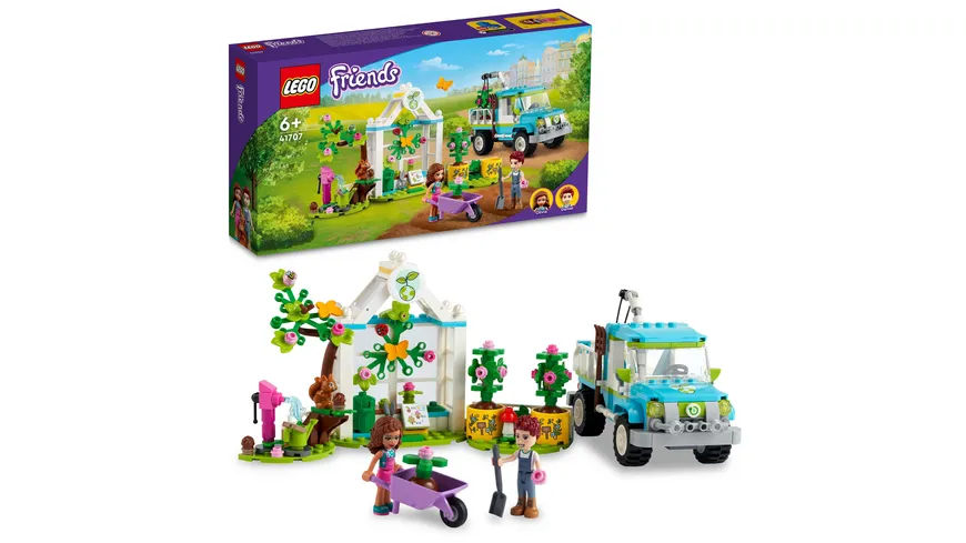 LEGO Friends 41707 Baumpflanzungsfahrzeug, Spielzeugauto & Tierfiguren