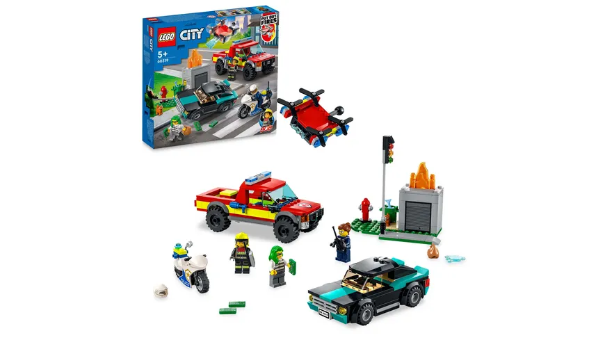 LEGO City 60319 Löscheinsatz und Verfolgungsjagd, Feuerwehr-Spielzeug