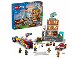 LEGO City 60321 Feuerwehreinsatz mit Loeschtruppe Feuerwehr Spielzeug