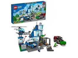 LEGO City 60316 Polizeistation mit Polizeiauto Polizei Spielzeug