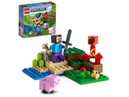 LEGO Minecraft 21177 Der Hinterhalt des Creeper mit Schweinchen Figuren