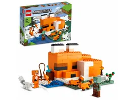 LEGO Minecraft 21178 Die Fuchs Lodge Spielzeug ab 8 Jahren mit Figuren