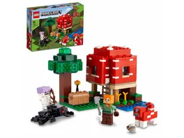 LEGO Minecraft 21179 Das Pilzhaus Spielzeug ab 8 Jahren
