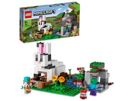 LEGO Minecraft 21181 Die Kaninchenranch Spielzeug Bauernhof mit Tieren