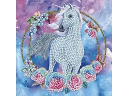 Craft Buddy Crystal Art Diamond Painting Card Kit Unicorn Garland 18x18cm