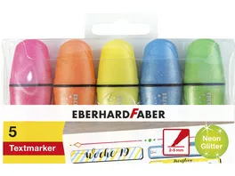 EBERHARD FABER Mini Highlighter Glitzer neon 5er Etui