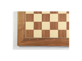Weible Spiele Schachbrett Nussbaum und Ahorn Intarsie matt lackiert Feldgroesse 45 mm mit Zahlen und Buchstaben 02153
