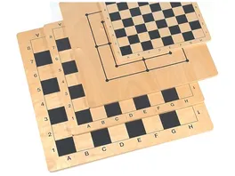 Weible Spiele Schachbrett Birkenschichtholz schwarz bedruckt matt lackiert Feldgroesse 35 mm 02081