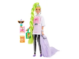 Barbie Extra Puppe mit gruenem Haar Anziehpuppe Modepuppe