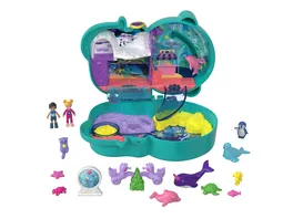 Polly Pocket Aquarium Schatuller Spiel Set inkl 2 Figuren Zubehoer