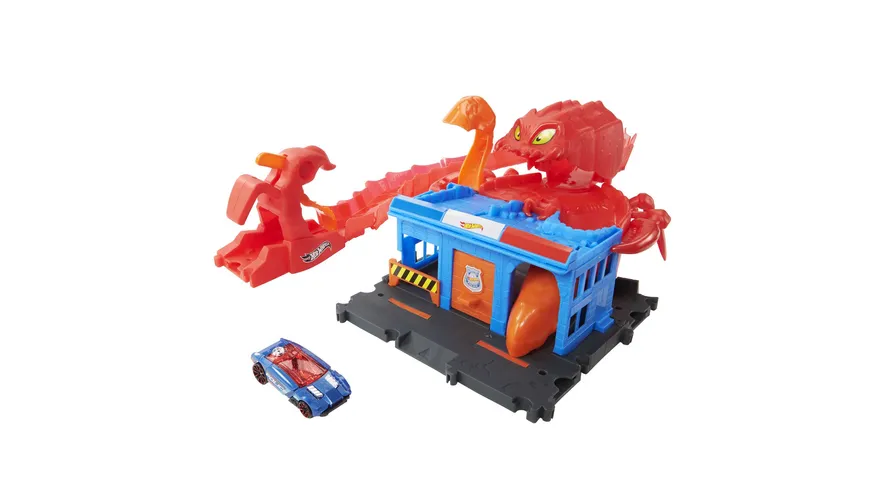 Hot Wheels City Nemesis Lab Scorpion Set inkl. 1 Spielzeugauto, Zubehör