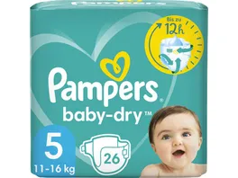 Pampers BABY DRY Windeln Gr 5 Junior 11 16kg Single Pack 26ST
