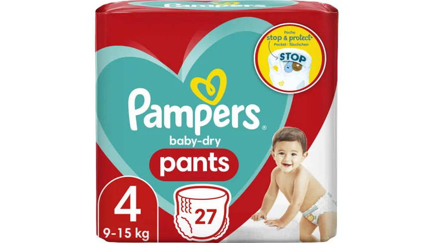 Pampers BABY DRY PANTS Windeln Gr.4 Maxi 9-15kg Single Pack 27ST