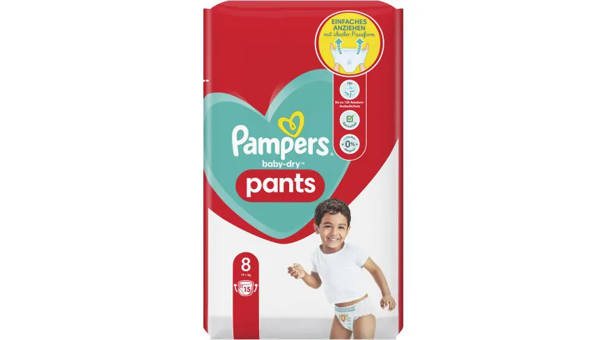 Pampers BABY DRY PANTS Windeln Gr.8 Extra Large 19+kg Single Pack 15ST