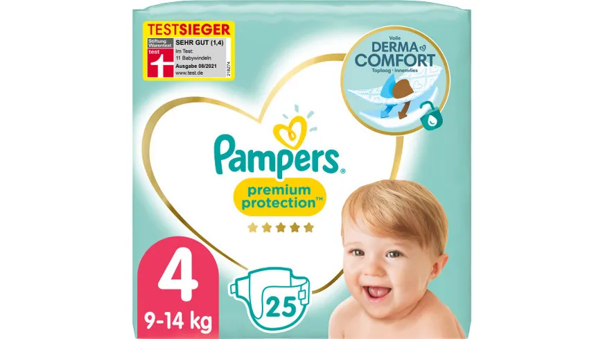 Pampers PREMIUM PROTECTION Windeln Gr.4 Maxi 9-14kg Single Pack 25ST