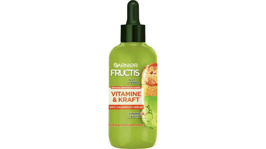 Fructis Vitamine & Kraft Serum mit Blutorange für dünnes und zu Haarbruch neigendes Haar 125ml
