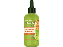 Garnier Fructis Vitamine Kraft Serum mit Blutorange fuer duennes und zu Haarbruch neigendes Haar