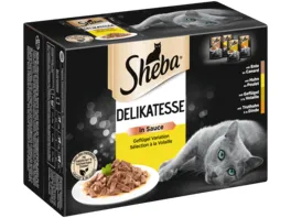 SHEBA Delikatesse in Sauce mit Gefluegel Variation Portionsbeutel