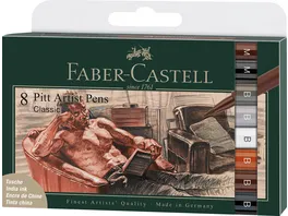 FABER CASTELL Tuschestift Pitt Artist Pen Classical 8er Set