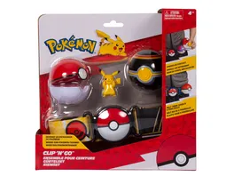 Pokemon Clipin Go Guertelset Pikachu Pokeball Luxusball