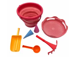 Schildkroet Funsports 7in1 Sand Toys Falteimer Set Farbe Rot