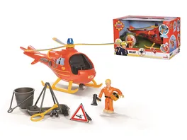 Simba Feuerwehrmann Sam Sam Hubschrauber Wallaby mit Figur