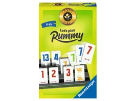 Ravensburger Spiel Classic Compact Let s play Rummy beliebtes Taktik Legespiel ab 8 Jahren