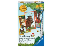 Ravensburger Spiel Der Grueffelo Wuerfelpuzzle Lustiges Wuerfel und Sammelspiel mit dem Grueffelo fuer Kinder ab 3 Jahren