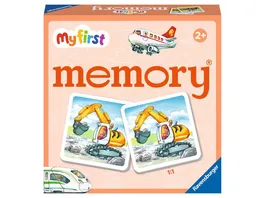 Ravensburger Spiel My first memory Fahrzeuge Merk und Suchspiel mit extra grossen Bildkarten fuer Kinder ab 2 Jahren