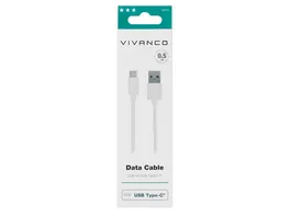 Vivanco Charging Cable USB Type C Daten und Ladekabel 0 5m