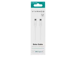 Vivanco Charging Cable USB Type C Daten und Ladekabel 1 2m
