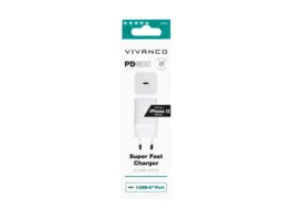 Vivanco PD 3 0 fuer Apple iPhone Super Fast Charger USB Type C Schnellladegeraet 20W