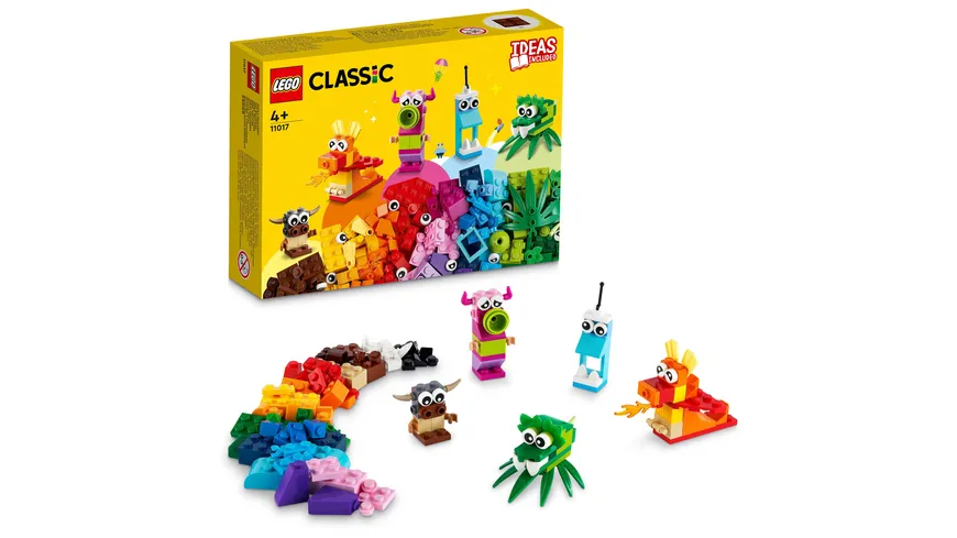 LEGO Classic 11017 Kreative Monster, Box mit Bausteinen, Kreativ-Set